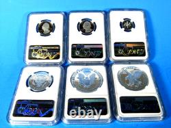 2021 S & W, 6-Coin, Limited Edition Silver Proof Set NGC Pf 70 Ucam, FDOI Sign