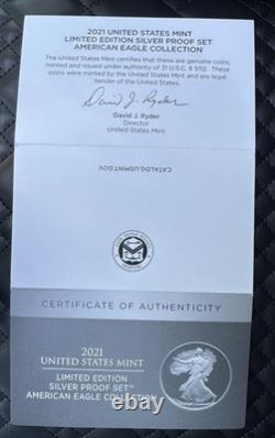 2021 US Mint Edition Silver Proof Set American Eagle Collection OGP COA