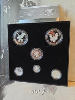 2021 US Mint Limited Edition Silver Proof Set OGP COA 2 Proof Eagles Tuskegee NP