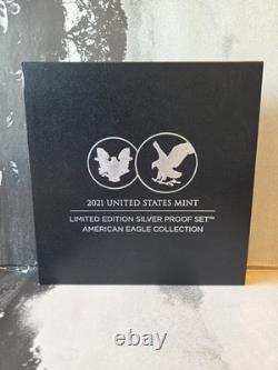 2021 US Mint Limited Edition Silver Proof Set OGP COA 2 Proof Eagles Tuskegee NP