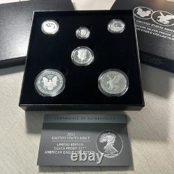 2021 US Mint Ltd Edition SIILVER Proof Set 6 Coins inc. 2x SILVER EAGLES (90591)
