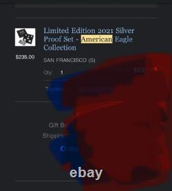2021 U. S. Mint Limited Edition Silver Proof Set American Eagle Collection