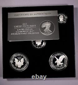 2021 U. S. Mint Limited Edition Silver Proof Set American Eagle Collection #J8283