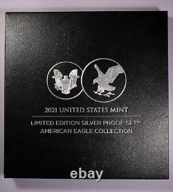 2021 U. S. Mint Limited Edition Silver Proof Set American Eagle Collection #J8283