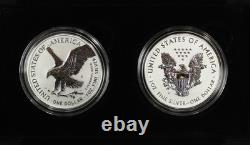 2021 WS $1 Silver Eagle Reverse Proof 2-Coin Designer Edition Set OGP