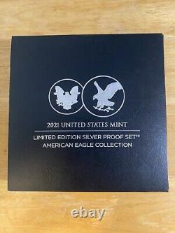 2021 W & S Proof Silver Eagle Limited Edition Proof Set 21rcn In Ogp