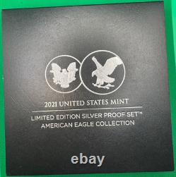 2021 W & S Proof Silver Eagle Limited Edition Proof Set In Ogp