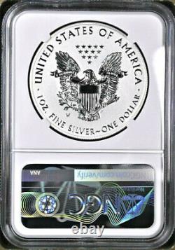 2021 W, Type 1, Reverse Proof Silver Eagle From Designer Set, Ngc Rev Pf 70 Fr