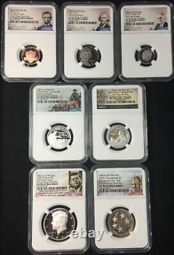 2021-s Ngc Pf70 Ucameo 7 Coin. 999 Silver Proof Set First Day Issue Ships Now