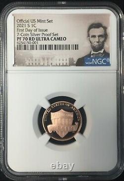 2021-s Ngc Pf70 Ucameo 7 Coin. 999 Silver Proof Set First Day Issue Ships Now