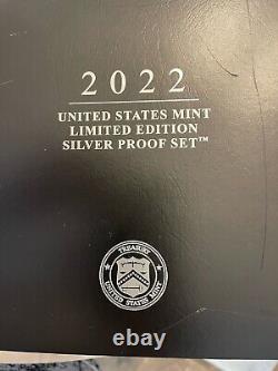 2022-S Limited Edition Silver Proof 8pc Set Box, OGP & COA