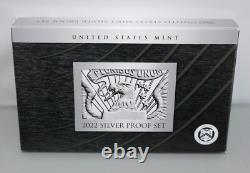 2022 S US Mint ANNUAL 10 Coin SILVER Proof Set with Box and COA