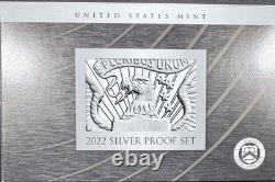2022-S US Mint Silver Proof Set 10 Coins. 999 Silver OGP Box COA