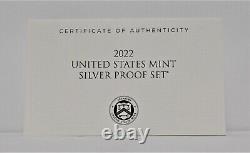 2022-S U. S. Mint Silver Proof Set 10 Coins OGP/COA Free USA Shipping