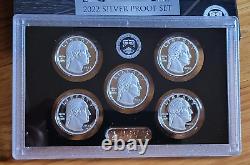 2022 US Mint SILVER Proof Set 22RH with OGP COA Perfect Mint Condition In Hand