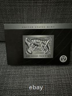 2022 US Mint Silver Proof Set 10 Coin Set, Original Mint Box And COA