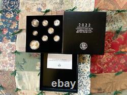 2022 United States States Mint Limited Edition Silver Proof Set with Box & COA