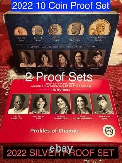 2022 Women Quarters Silver Proof Set & 2022 Proof Set