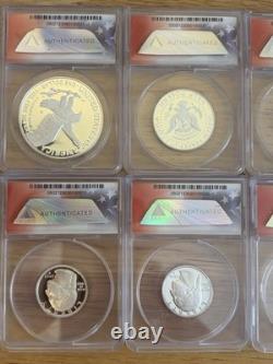 2022-s Limited Edition Silver Proof Set Complete 8 Coin Set All Pr70 Dcam
