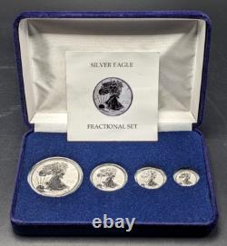 2023 Fiji Fractional Silver Eagle Coins Reverse Proof Set 1.85 oz 4-Coin Set