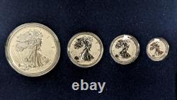 2023 Fiji Fractional Silver Eagle Coins Reverse Proof Set 1.85 oz 4-Coin Set
