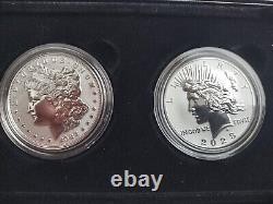 2023 MORGAN & PEACE Silver Dollar REVERSE PROOF Set! FIRST in US MINT HISTORY