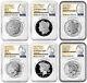 2023 (ms70/pf70) 6-coin Set $1 Morgan & Peace Silver Dollars Fdoi Ngc