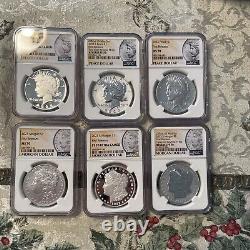 2023 Morgan And Peace Dollar 6 Piece Set First Release Set