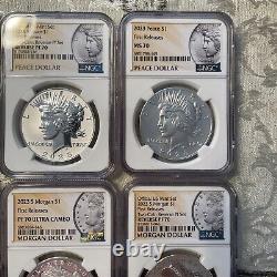 2023 Morgan And Peace Dollar 6 Piece Set First Release Set