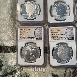 2023 Morgan And Peace Dollar 6 Piece Set First Release Set