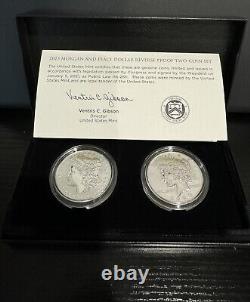 2023 Morgan And Peace Dollar Reverse Proof Two-coin Set Coa. 859 Troy Oz
