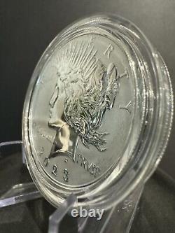 2023 Morgan And Peace Dollar Reverse Proof Two-coin Set Coa. 859 Troy Oz