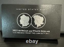 2023 Morgan And Peace Dollar Reverse Proof Two-coin Set Coa. 859 Troy Oz