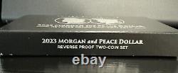 2023 Morgan And Peace Dollar Reverse Proof Two-coin Set Coa. 859 Troy Oz