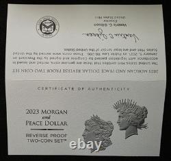 2023 Morgan & Peace Dollar Reverse Proof Silver Two-Coin Set