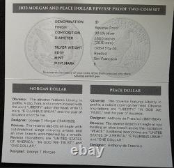 2023 Morgan & Peace Dollar Reverse Proof Silver Two-Coin Set