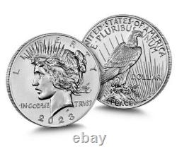 2023 Morgan and Peace Silver Dollar Two-Coin Reverse Proof Set 23XS NIB