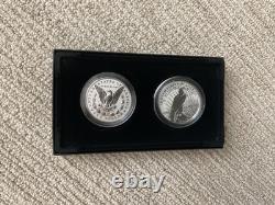2023 Morgan and Pease dollar reverse proof set Direct from the Mint withCOA