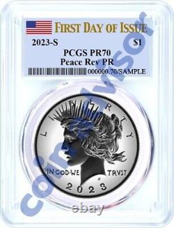 2023 S $1 Morgan & Peace Dollar Reverse Proof Set PCGS REV PR70 First Day Issue