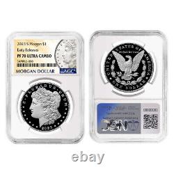 2023-S Proof $1 Morgan and Peace Silver Dollar 2pc Set NGC PF70UC ER Morgan &