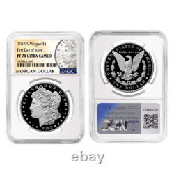 2023-S Proof $1 Morgan and Peace Silver Dollar 2pc Set NGC PF70UC FDI Morgan