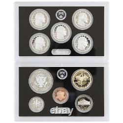 2023 S Proof Set Original Box & COA With Hat 10 Coins 99.9% Silver