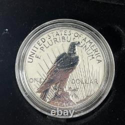 2023 S Reverse Proof $1 Morgan and Peace Silver Dollar 2pc Set Box in OGP & COA