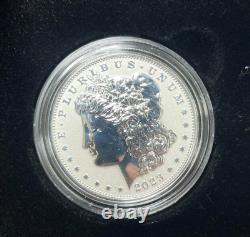2023 S Reverse Proof $1 Morgan and Peace Silver Dollar 2pc Set Box in OGP & COA