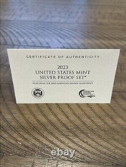 2023-S Silver U. S. Mint Proof Set 10 Coins Origina1 U. S. Mint Box & COA