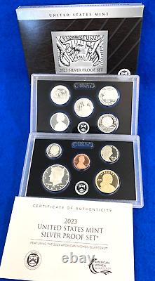2023-S U. S. Silver Proof 10 Coin Set OGP In Hand