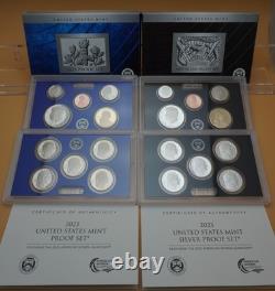2023 United States Mint Silver and Clad Proof Sets with Original Packaging & COA