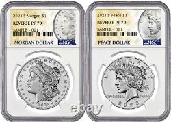 2023 s reverse proof morgan and peace silver dollar set ngc rp 70 presale
