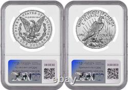 2023 s reverse proof morgan and peace silver dollar set ngc rp 70 presale