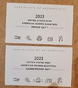 2023 us mint proof sets, silver and clad, blue and red box